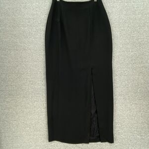 Rampage Skirt Womens 7 Junior Black Pencil Lined Front Side Split Midi Sexy